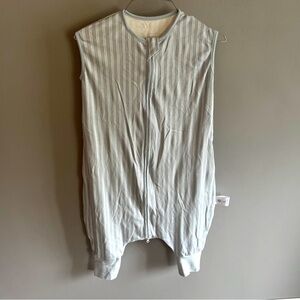 sleep sack with feet size walking blue with white stripes 18-24 months zipper